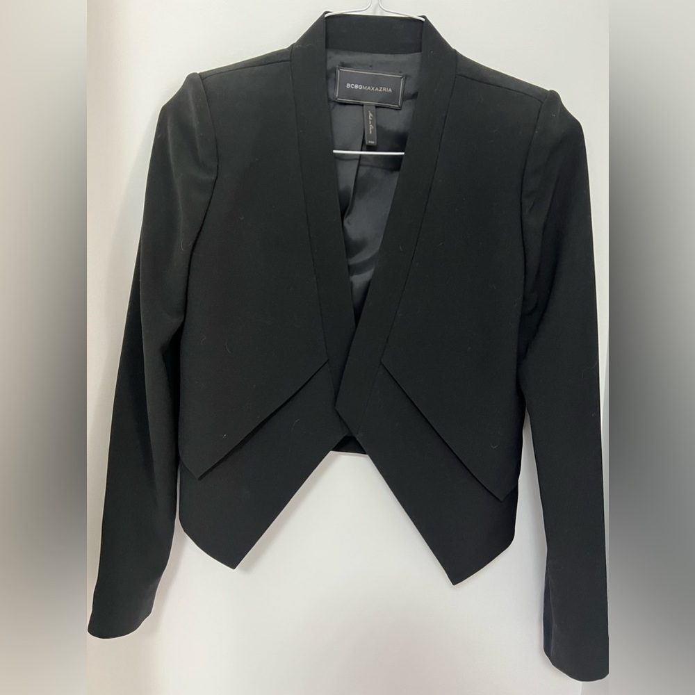 BCBGMAXAZRIA Women's Black Blazer Jacket